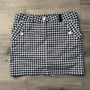 Nike Navy and White Gingham Mini Skirt
